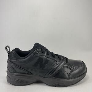 New Balance 623v2 All Black Leather Walking Shoes Womens Size 7.5 Wide D Work